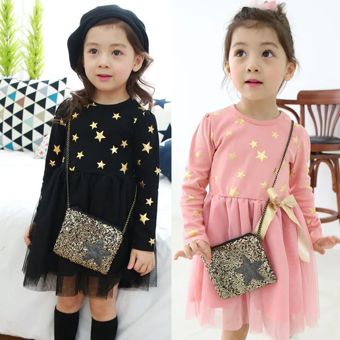 Girls Dress for Kids Dot Full Sleeve Birthday Dresses for Girl Cute Princess Party Dress Children Clothing Vestidos Baby Clothes