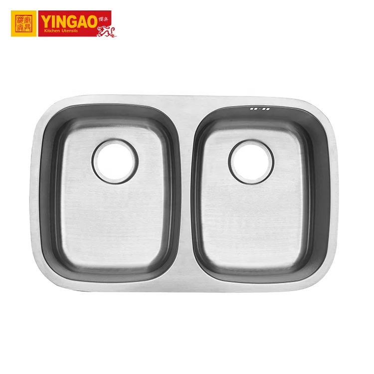 505Custom granite stainless steel double kitchen sink