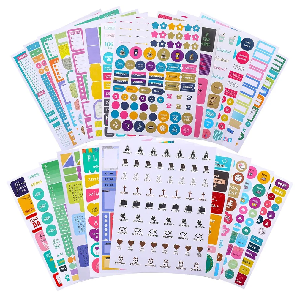 Decorative Paper Stickers Custom Adhesive Journal Planner Sheet Sticker For Notebooks
