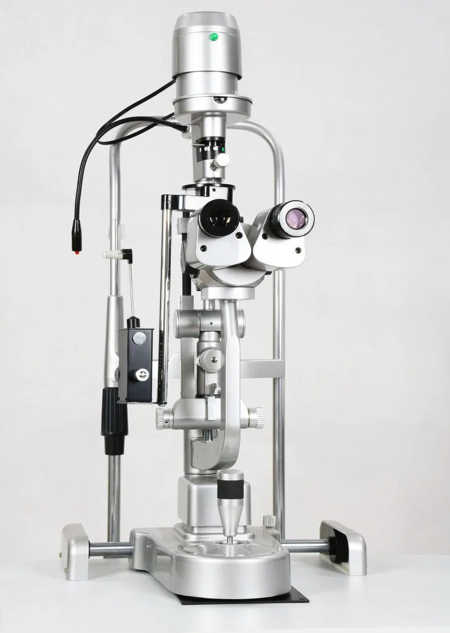 0~10mm Adjustable 12v/50w Halogen Bulb Ophthalmic Equipment Two Steps Slit Lamp With Tonometer