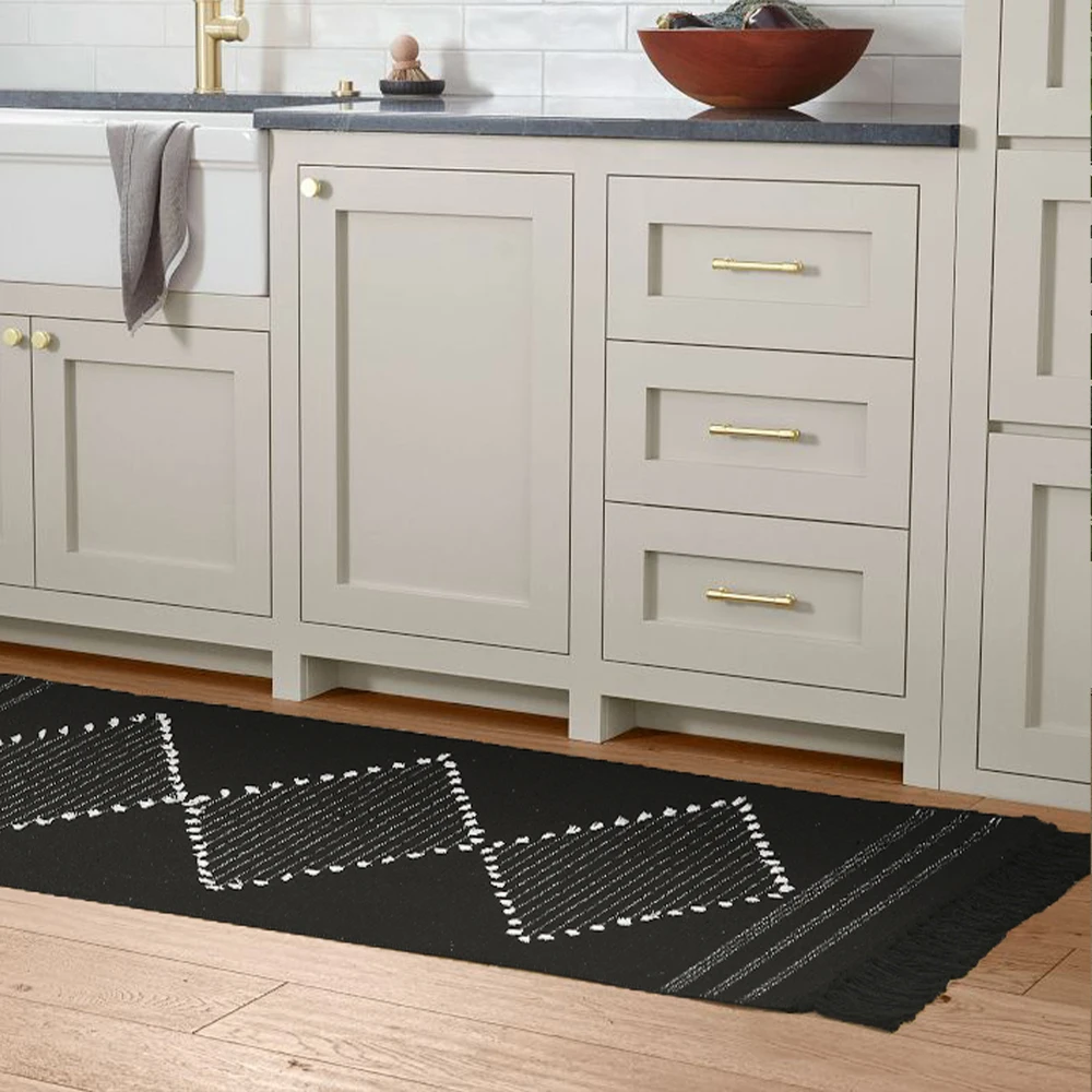 Manufacturer Wholesale Washable Bohemia Woven Tassel Rugs Home Decor Living room Hallway Carpet