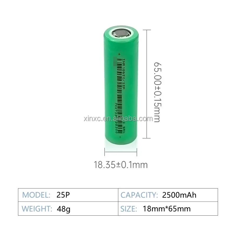 Цилиндрические литий-ионные аккумуляторы 2500mAh 3 6 V 10C высокоразрядные литиевые полимерные батареи