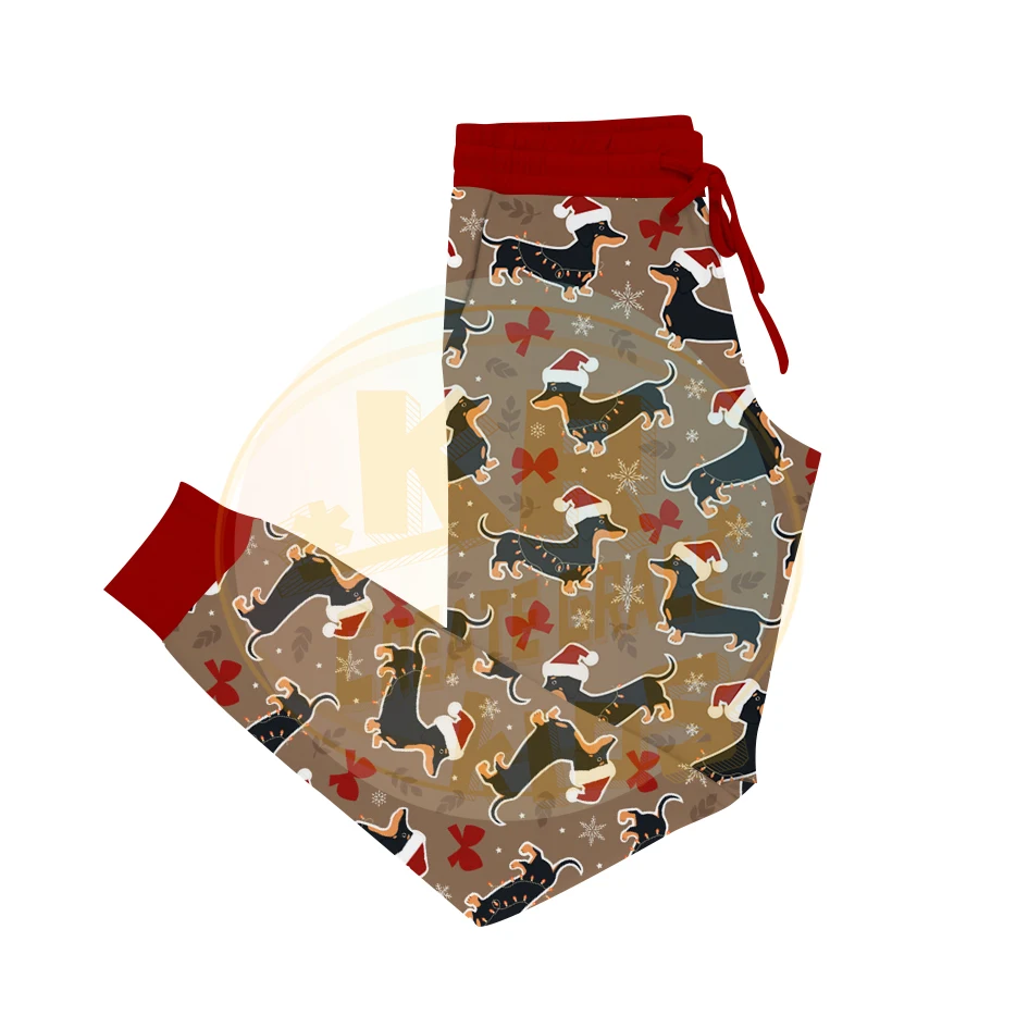 Suitable Custom Moms Christmas Cartoon Printing Mother 95% Bamboo Soft Mommy Joggers Mom Pants