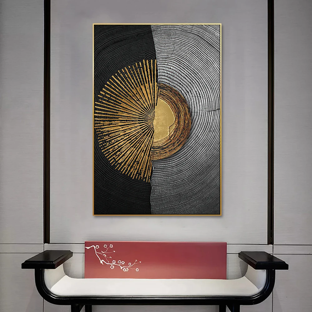 Modern Hot Sale New Nordic Abstract Art Print Canvas Painting Geometric Style Custom Wall Painting For Hotel Wall Decor