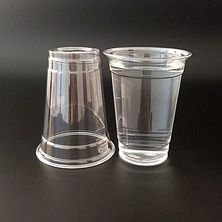 Factory Direct Sell Plastic Cups With Sip Through Lids Clear Tea Coffee Disposable Drink Cups