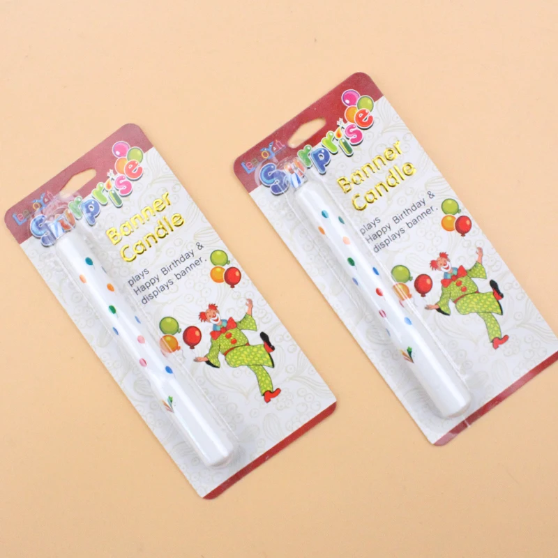 Wholesale happy birthday cake decoration surprise clown banner candle