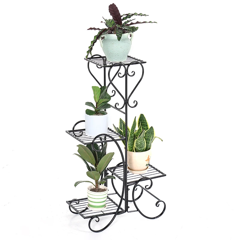 Flower pot shelf New Arrival Foldable Multi-layer Metal Flower Display Outdoor Space Saving Storage Flower Stand