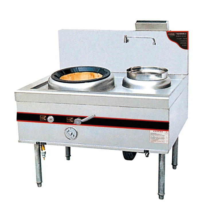 Commercial Stainless Steel Heavy Duty Gas Wok Stove Chinese Cooking Range With 2-Burner With High Quality