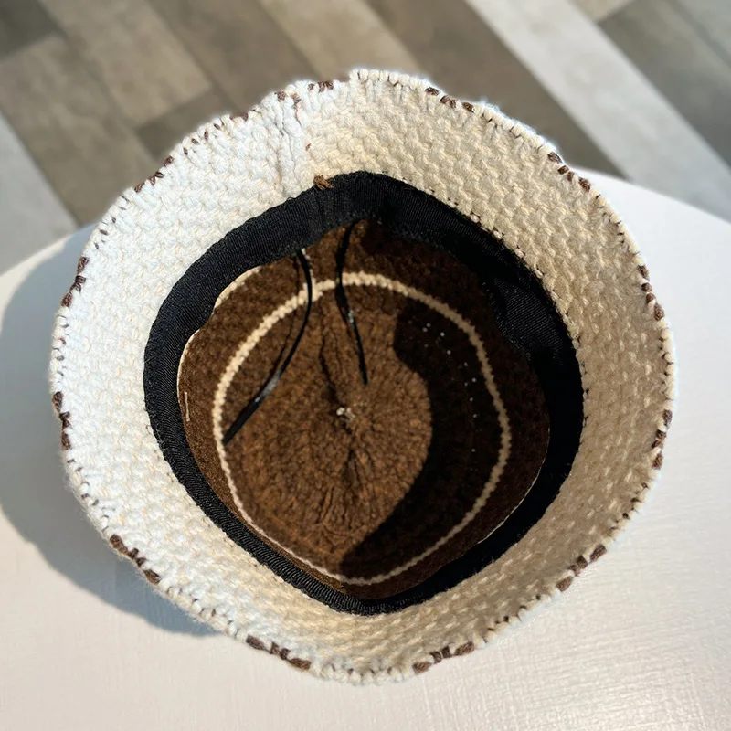 New Keep Warm In Autumn And Winter Knitting Fisherman Crochet Bucket performance Hat For Women