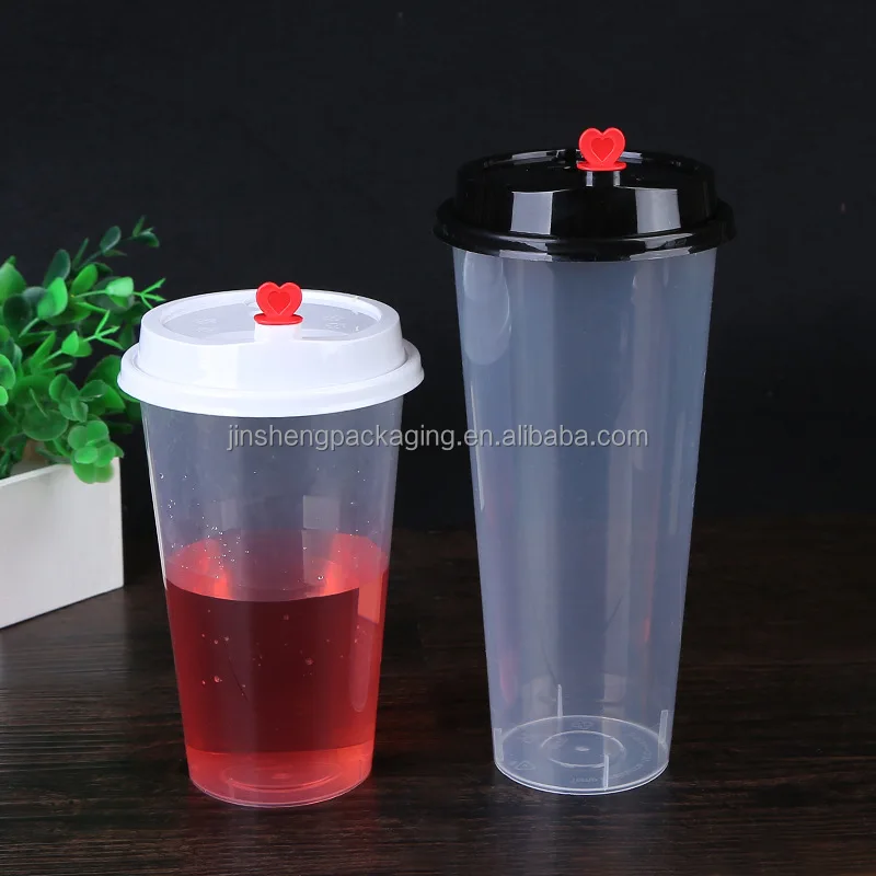 JS eco friendly food grade custom printed 8/16/23 oz clear plastic bubble tea pp bubble tea cups bubble tea cup glass