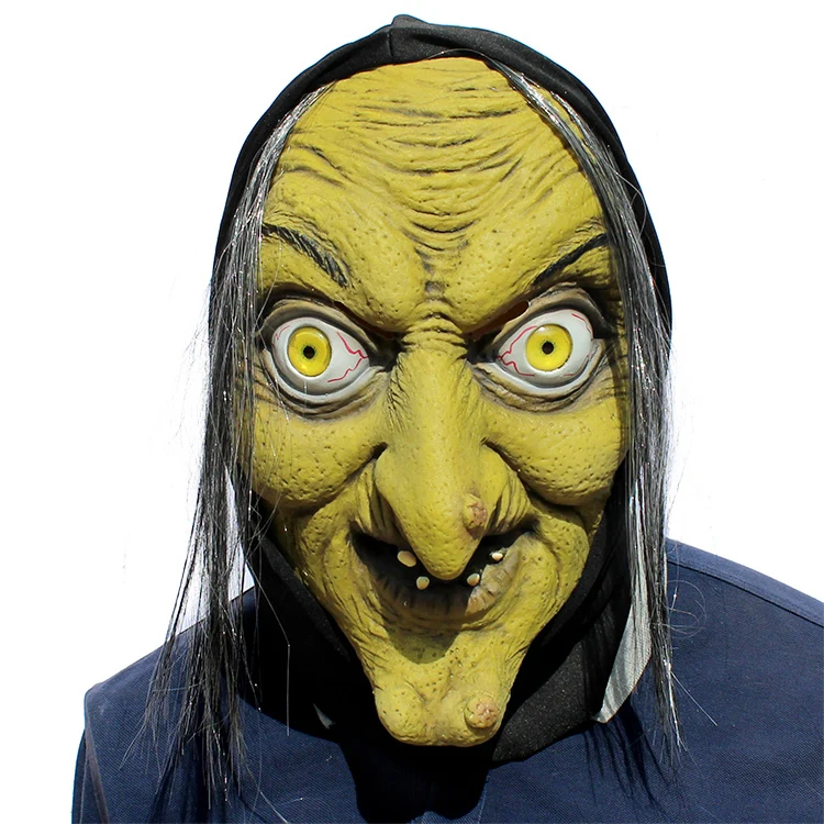 Realistic Horror Witch Latex Mask Scary Party Full Face Mask,Kids Party Funny Halloween Christmas Masquerade Mask