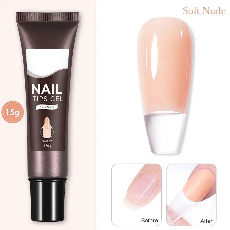 New Design Solid Nail Tip Glue Tube Packing Long Time No Flow Gel Set