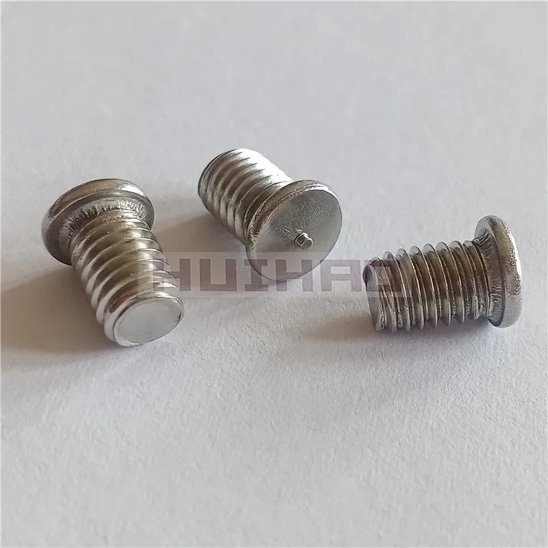 M5x8 Stainless Steel Capacitor Discharge CD Flanged Threaded Metric Weld Studs