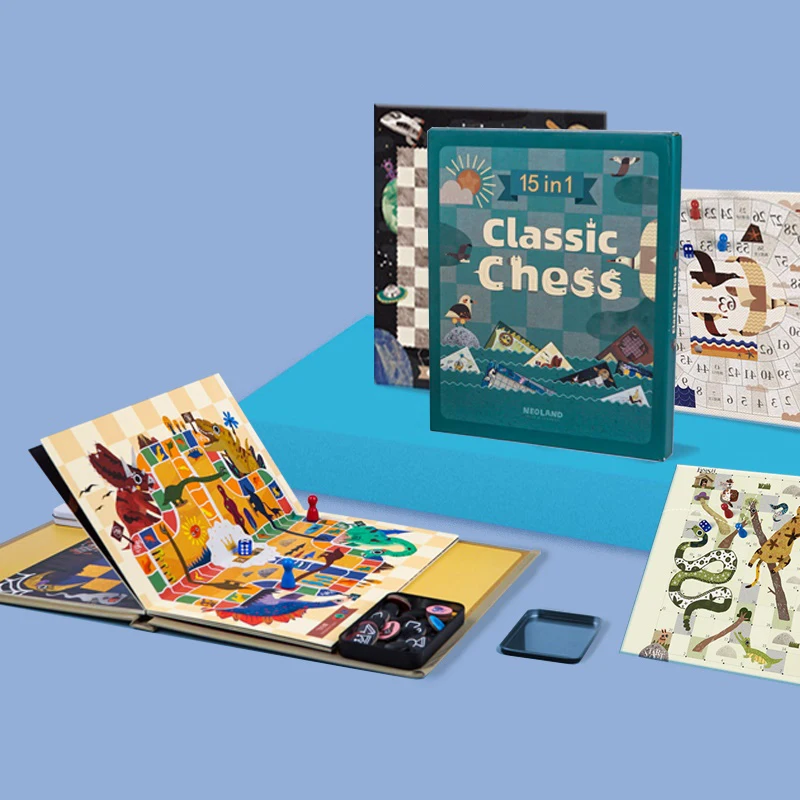 15 в 1, классная шахматная игра, детские развивающие игрушки, дизайнерские картонные настольные игры от производителя