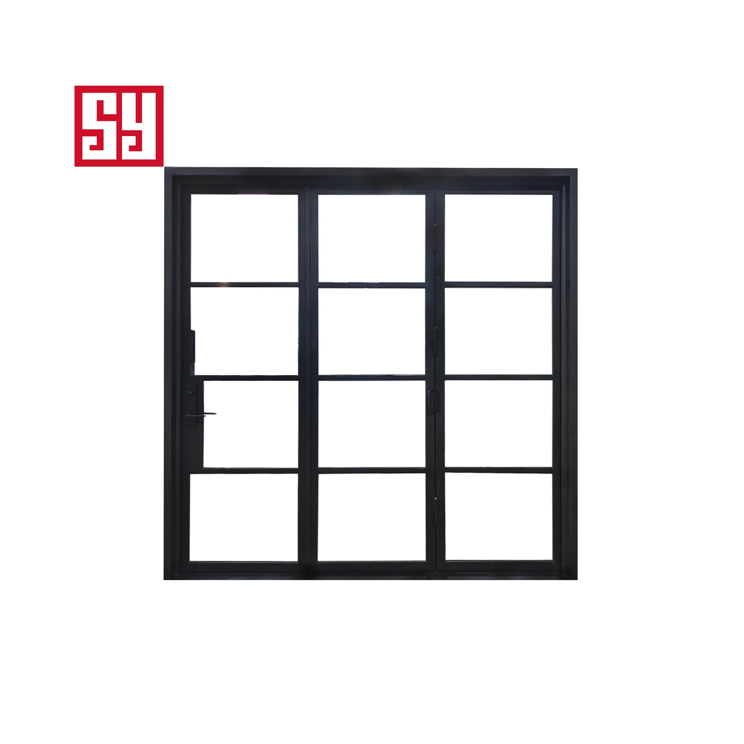 Modern popular French style forged iron folding doors