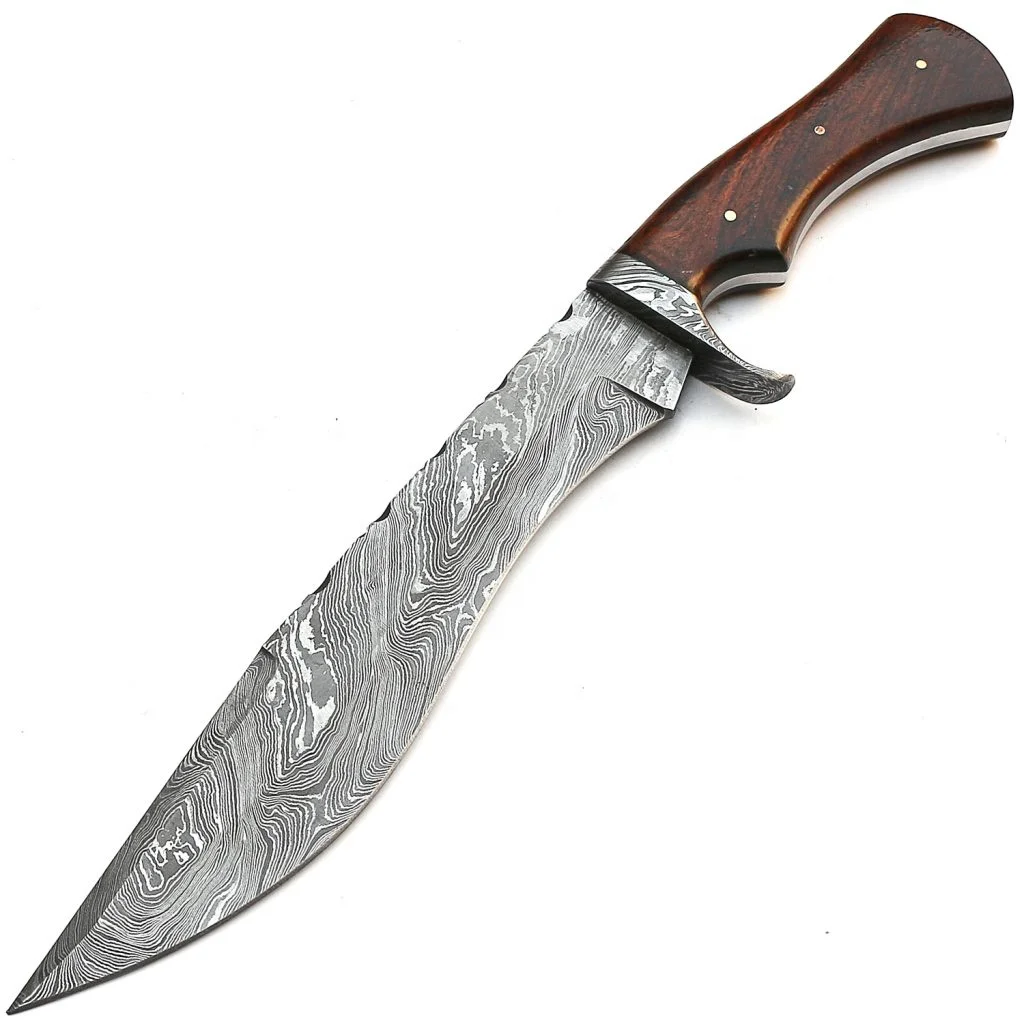 
 Самый удивительный нож ручной работы для охоты Дамаска и Боуи с ручкой из розового дерева  