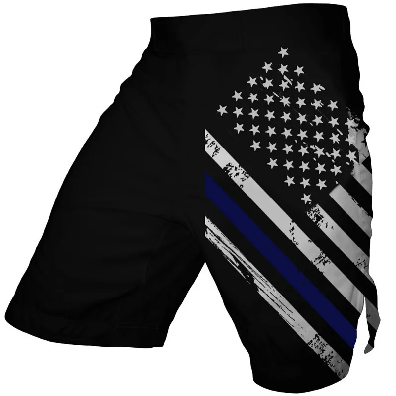 Customized BJJ Jiu-Jitsu shorts for gripping, MMA, fighting, Muay Thai and boxing, American flag shorts, add your logo and image