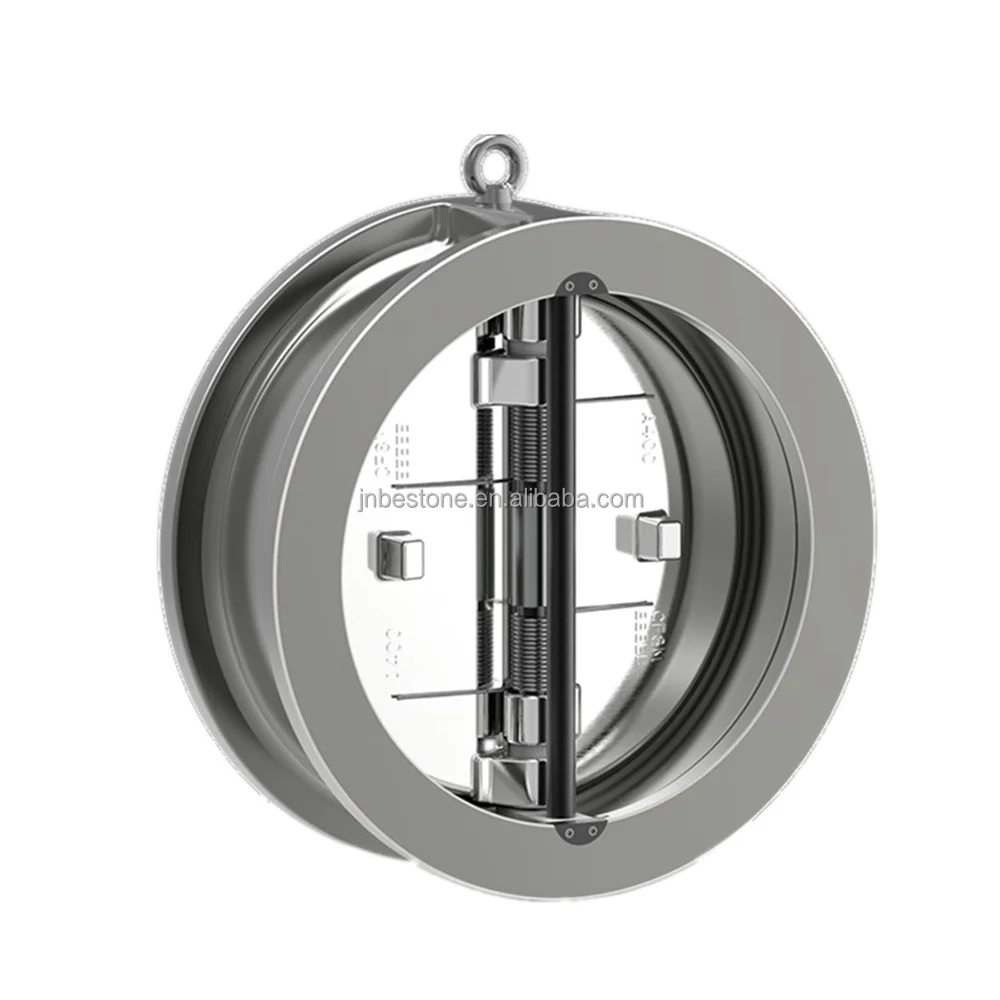 hot sale DN150 CF8 Wafer Check Valve stainless Steel dual plate Wafer Check Valve