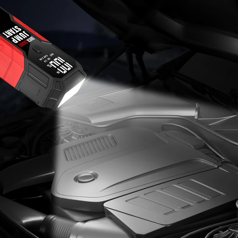 2024 Popular 1250A 12V USB-C  Super capacitor 16800mah lithium jump starter Multi-function Portable High Power Car Jump Starter