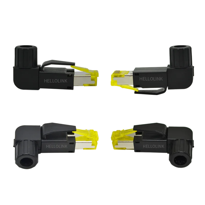 Assembly Fast Lock CAT6a Industrial RJ45 10 Gbps 8Pin Fieldwire Shielded RJ45 Connector