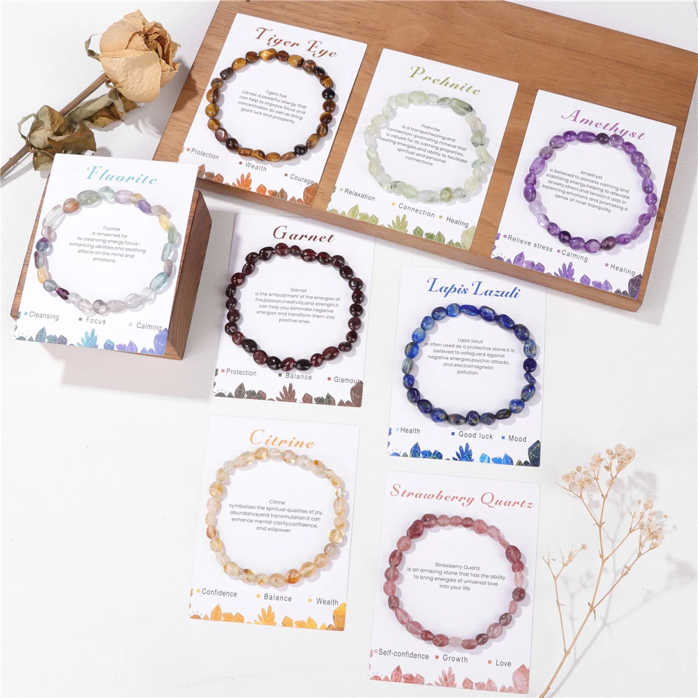 luxury natural stone jewellery women amazonite prehnite lapis lazuli amethyst citrine strawberry quartz gemstone beads bracelets