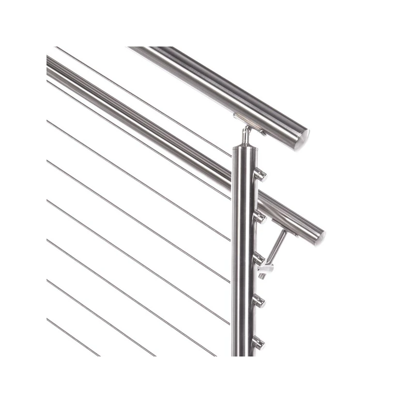 Wholesale exterior decking terrace stainless steel railing balustrades system cable wire railing