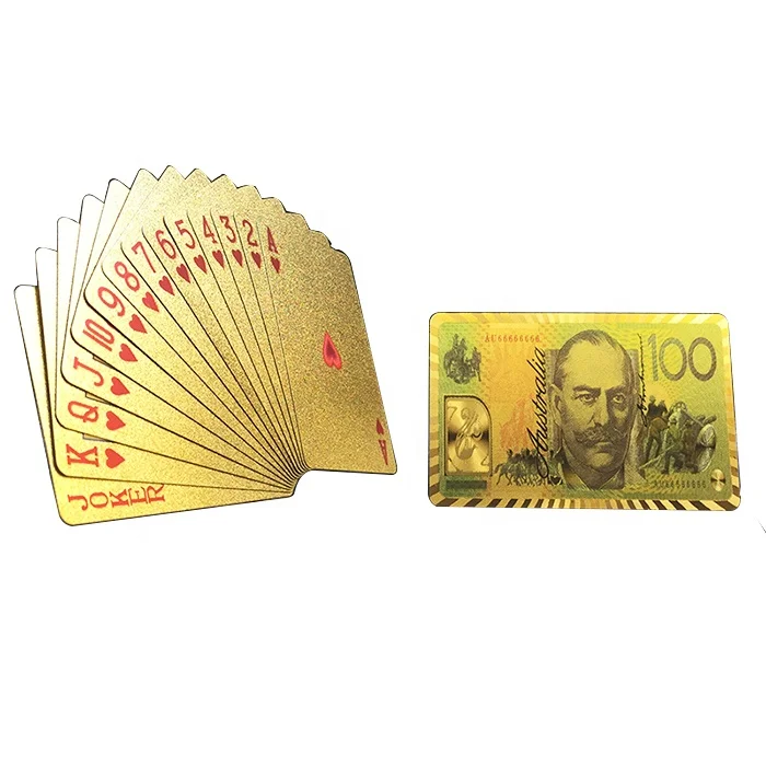 Hot Selling Gold Poker Cards Custom Plastic Poker Cards