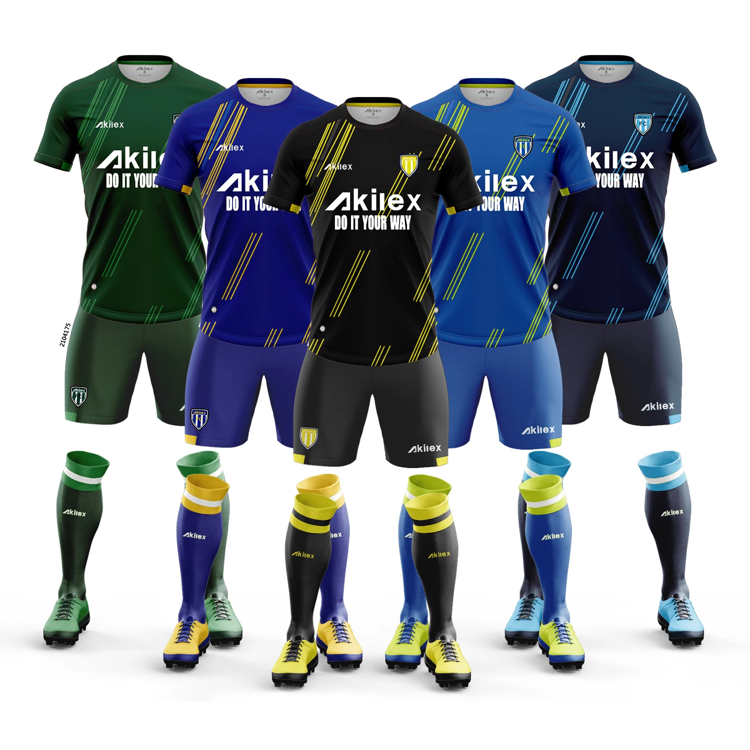 Akilex Fast Shipping Soccer Jersey Profession Quick Dry Breathable Football Soccer Jersey Wear for Team and University