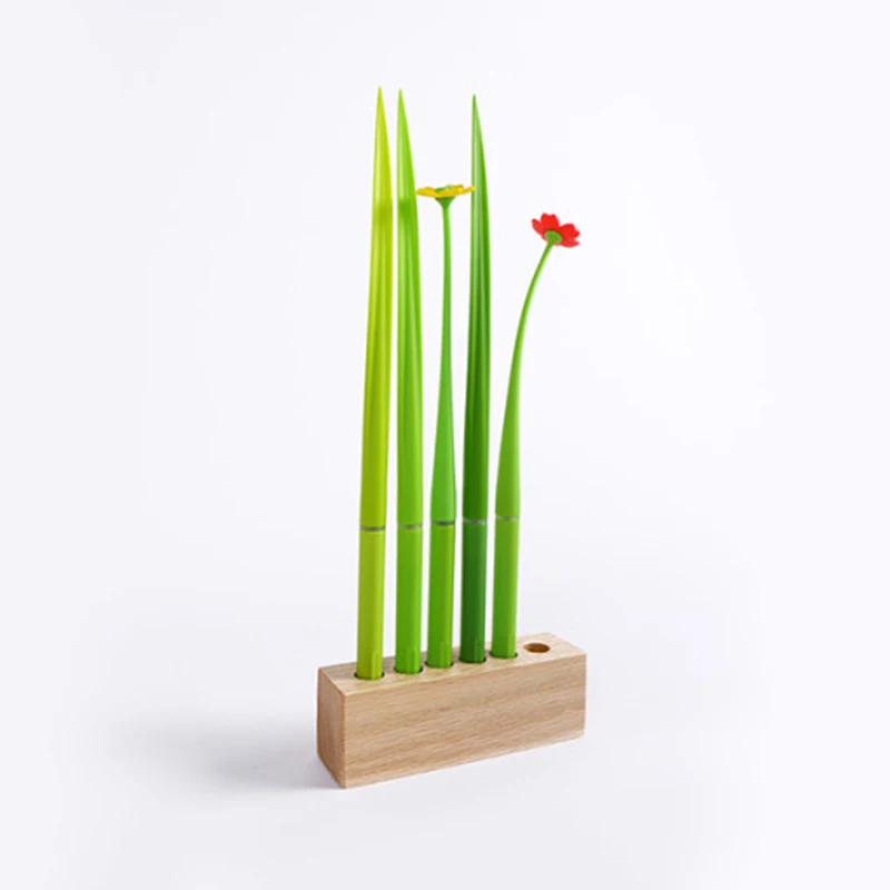 Creative Silicone  grass leaf pen ball point pen  can Custom  logo