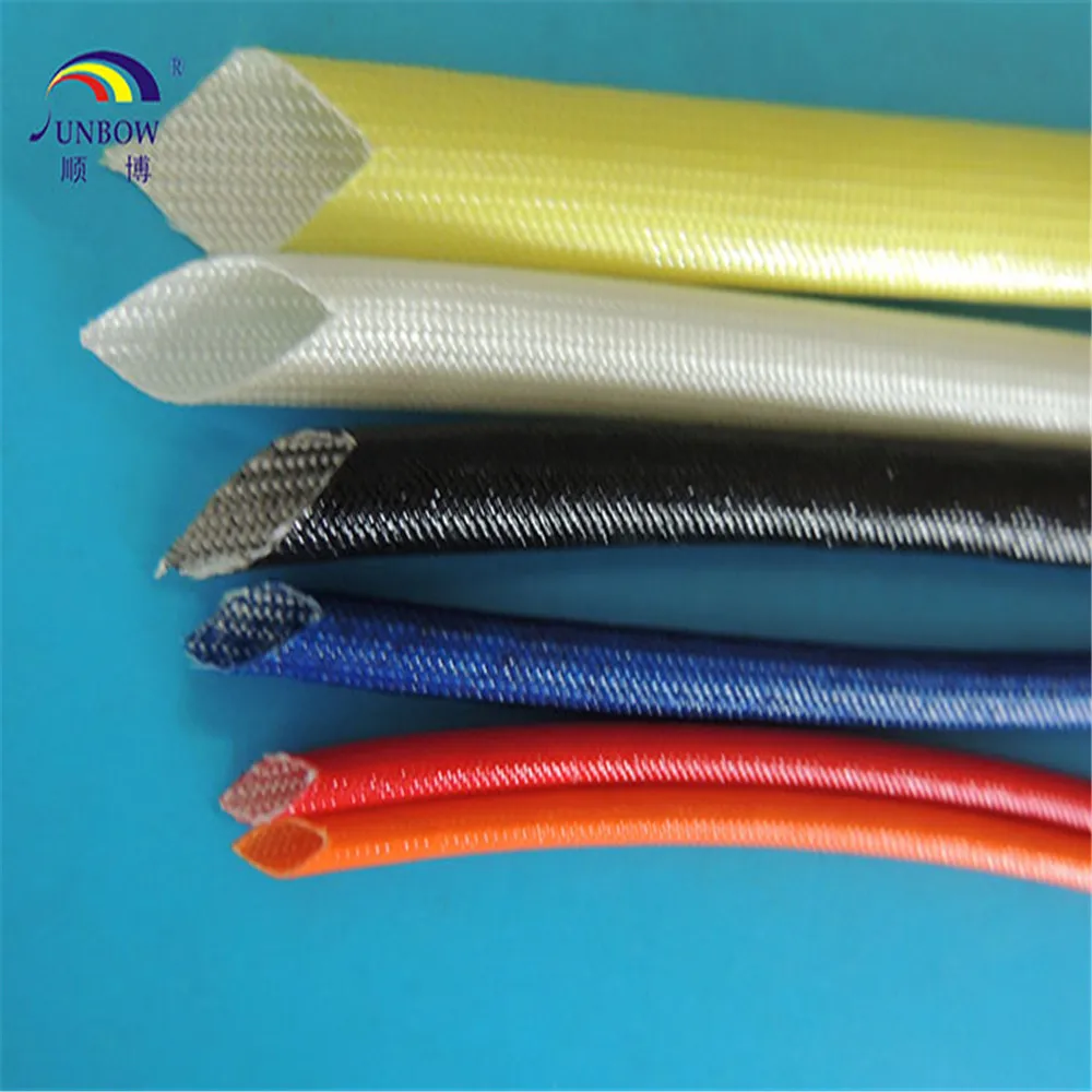 Best selling Fiberglass Sleeve High Voltage Braided silicone coated fiberglass sleeving