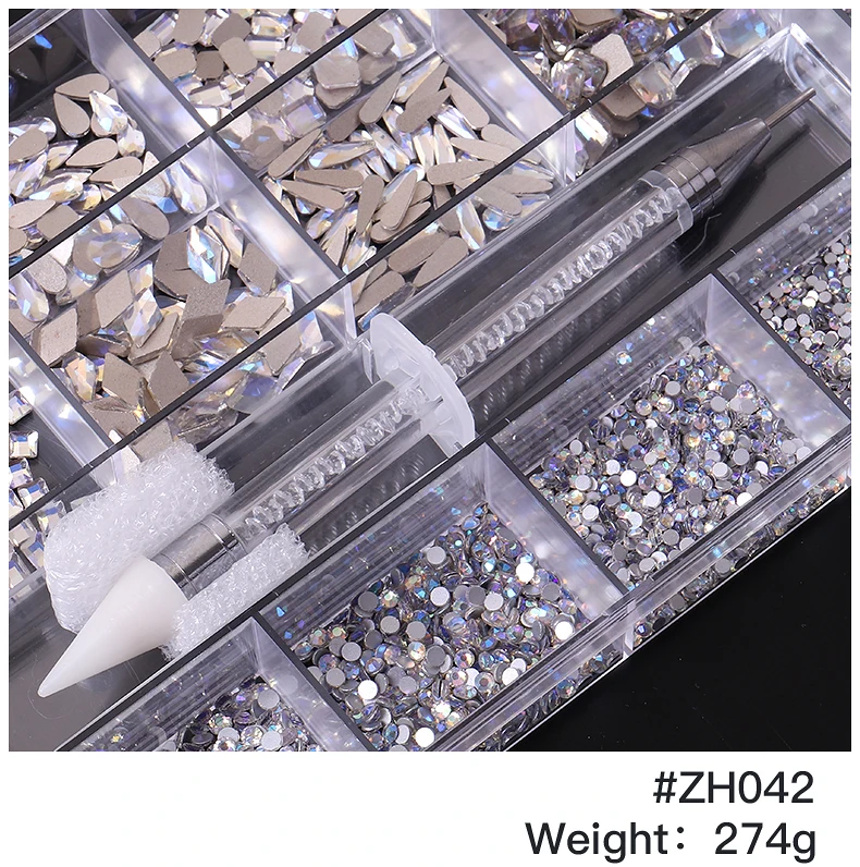 20 grids wholesale Irregular nail beauty art accessory Multi-Shape ornament for nail Decoration design