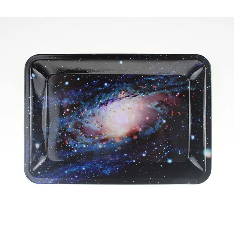 Smoking Accessories Tobacco Rolling Tray Colorful Pattern Metal 100 Sets Eco-friendly Everyday Support 28.7 Cm*18.7 Cm