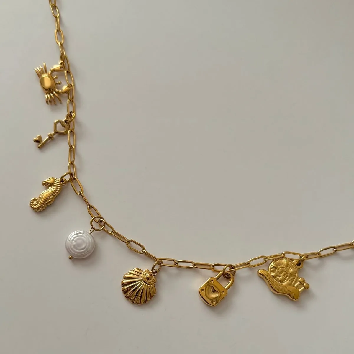 New Dainty Ocean Series Custom Fashion Summer Shell Waterproof Beach Jewelry Sea Animals Turtle Dolphin Charm For Women