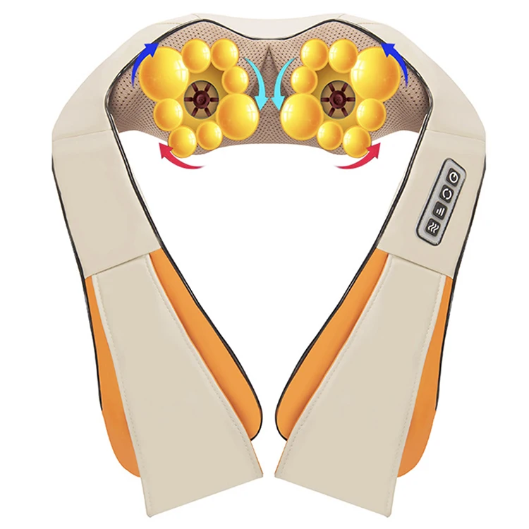 Hot-selling Electric Full Body Shiatsu Massage Belt Heated Smart Back Shoulder Neck Massager with Kneading Rollers