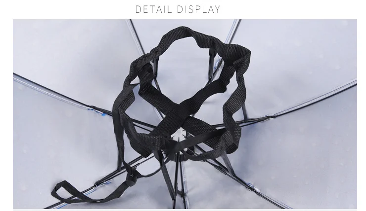 77CM X 7 ribs Umbrella Hat Hands Free Umbrella head for Adults and Kids TSU03B