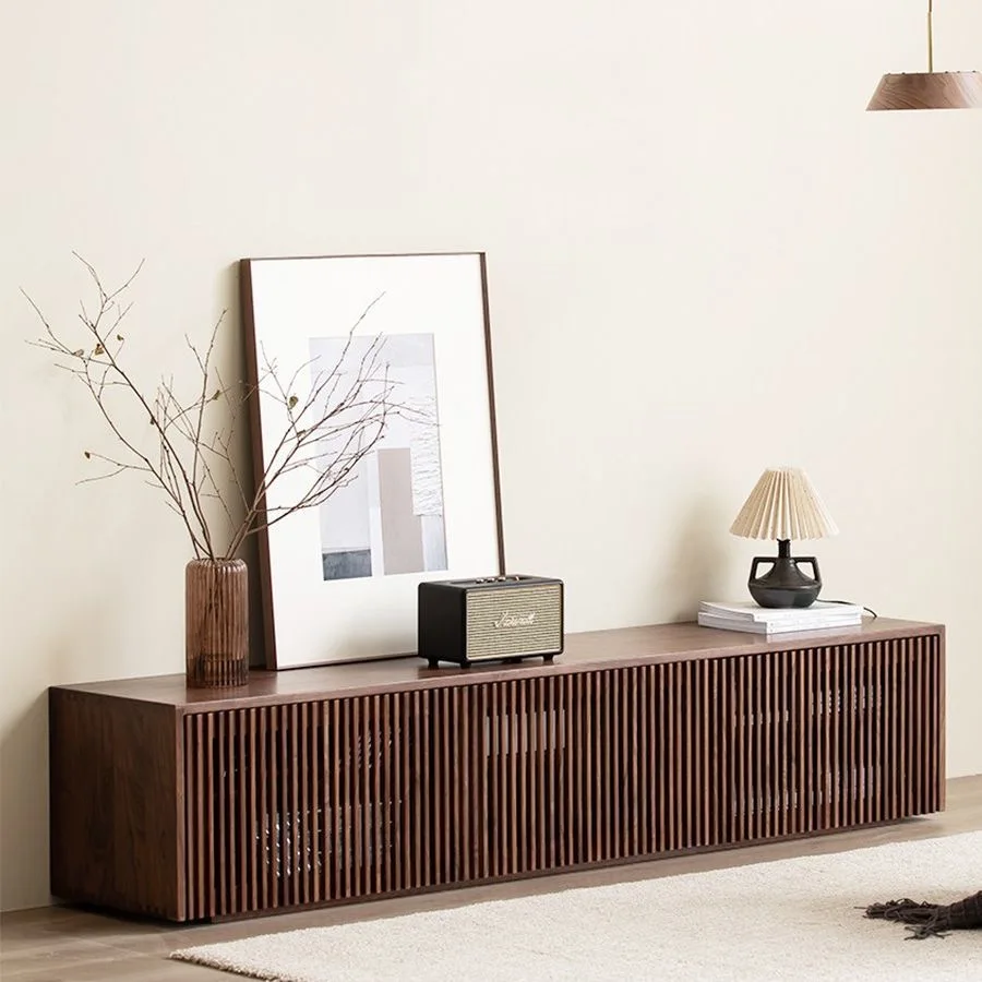 Factory Price Sliding Barn Door Modern&Farmhouse Wood Entertainment Center Adjustable Shelves TV Stand
