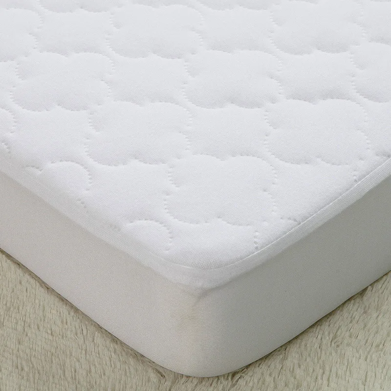 Stain Protection Waterproof Fitted Toddler Bed and Baby Crib Mattress Pad Cover Protector Noiseless Machine Washable