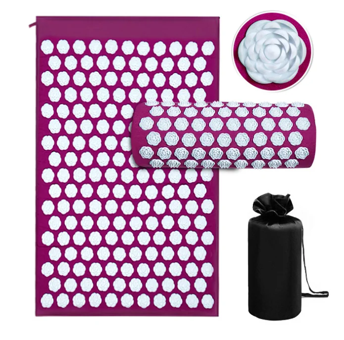 Акупрессурный коврик для головы шеи спины ног массажная подушка с подушкой шипами йоги антистрессовая акупунктурная