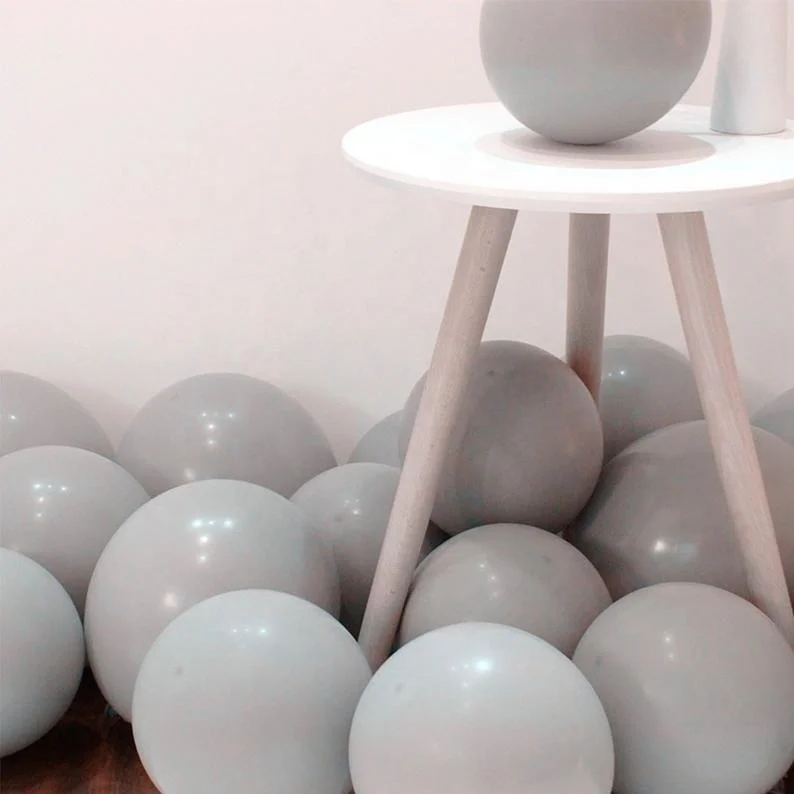 CYmylar China factory supplies  Metallic Pearl standard latex balloon Garland kit 5inch 10inch 12inch Grey latex balloon