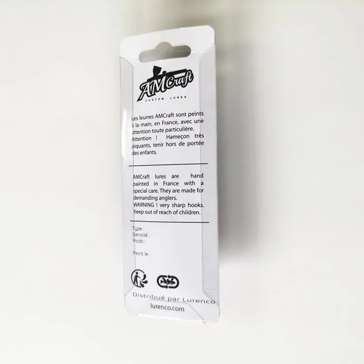 Custom PET Transparent Plastic PVC Clamshell Slide Blister for Fishing Lure Tackle Packaging fishing lures blister packs