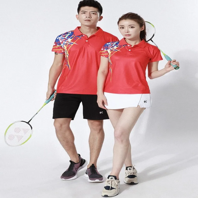 Quick Dry Badminton Suit Unisex Sports Suit Set Table Tennis Custom Polo Shirt Tennis Jersey Golf Shirt Table Tennis Shirts