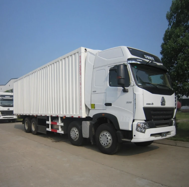 Used Sinotruck Howo 8X4  Van Cargo Truck Used Box Van Container Cargo Truck For Sale