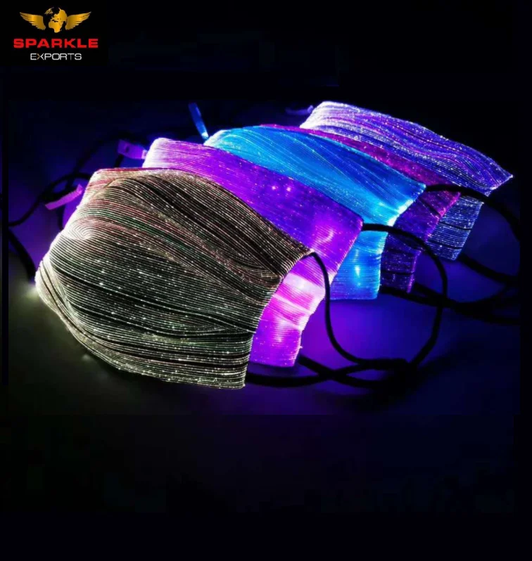 2022 RGB убить LED уход за кожей лица крышка 7 видов цветов USB Ярко светящиеся в темноте для музыкального фестиваля праздничные маскарадные костюмы на новый год