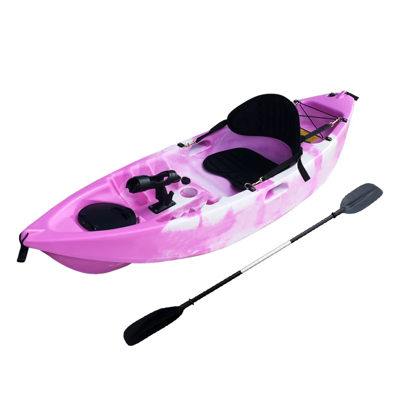 2024 Hot Sale Single 1.8m Canoe Fishing Recreation Roto Molded Plastic Kayak