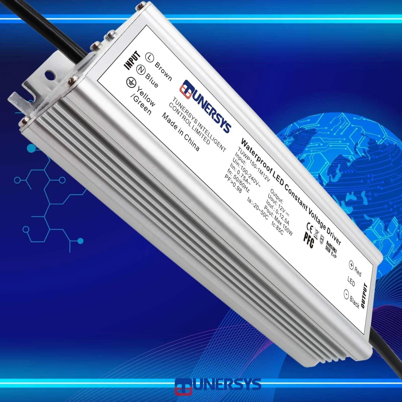 TUNERSYS 30 Вт 60 80 90 100 120 источник питания 24 В 150 192 200 300 320 360 384 600 светодиодный димминг драйвер 12