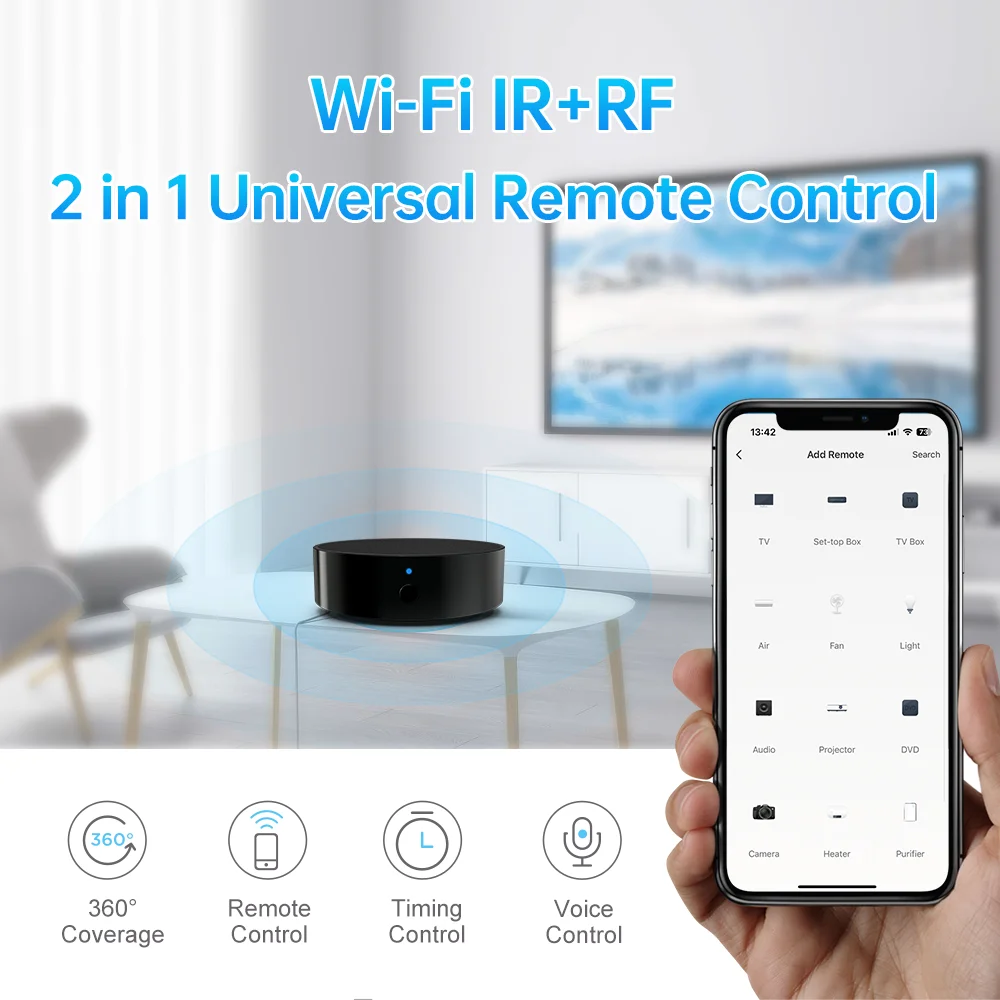 AVATTO RF433 RF315 беспроводной Tuya Wifi IR RF универсальный пульт дистанционного управления для умного дома приложение Голосовое управление