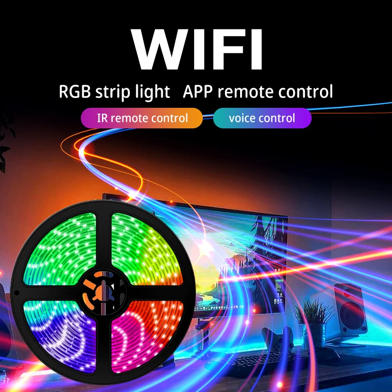 Smart Lights Christmas Decoration Google Aleaxa IP65 10W/M DMX512 Programmable Flexible RGB LED Strip Light