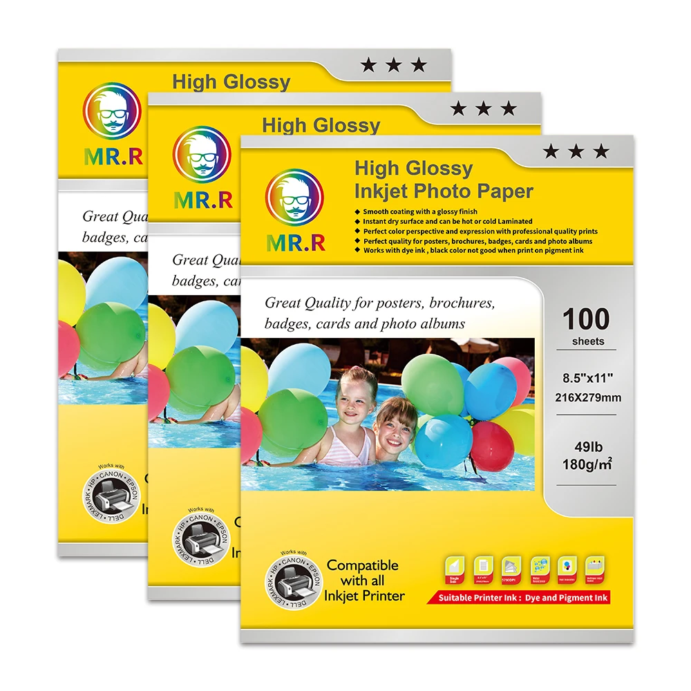 MR.R Self Adhesive Cast Coated Inkjet Photo Paper 115gsm 20sheets 210*297mm