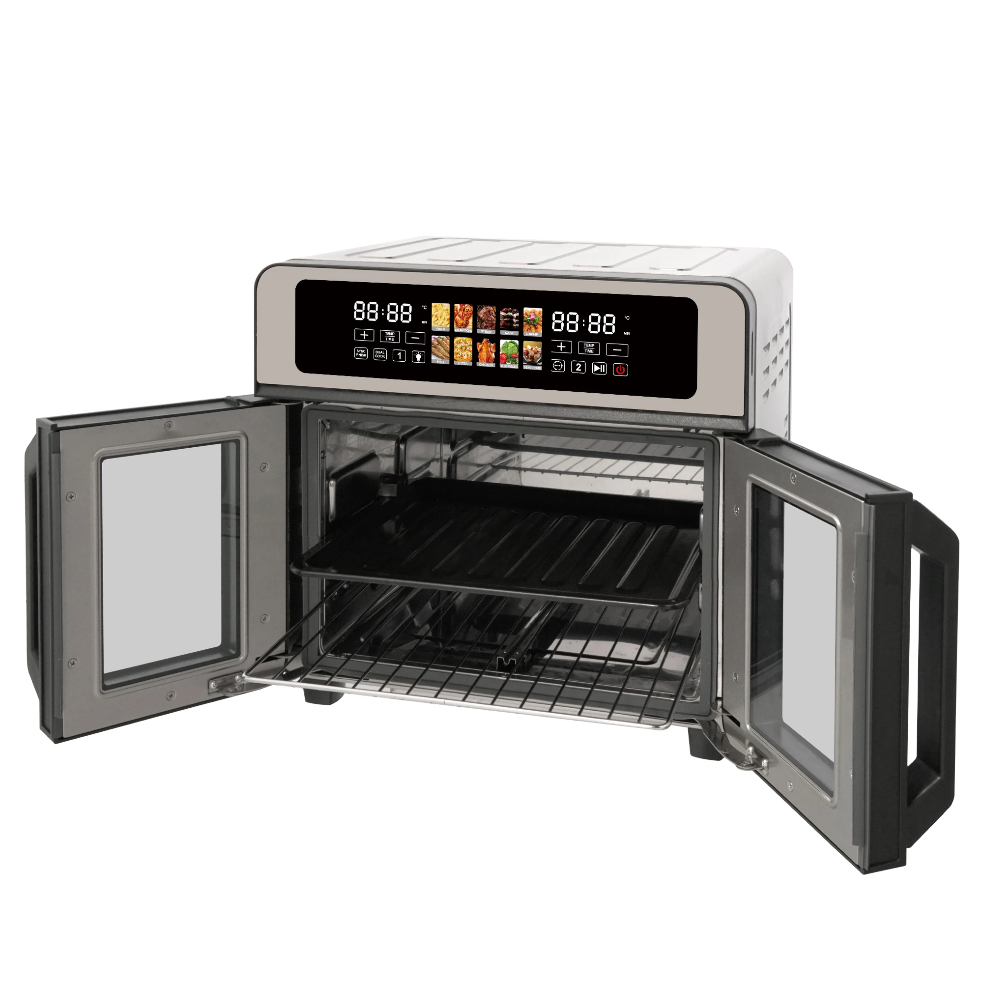 2024 New 2200w Dual Basket Air Fryer 9l~23l Double Pot Air Fryer Two Zone Wifi Smart Kitchen Appliances Freidora De Aire