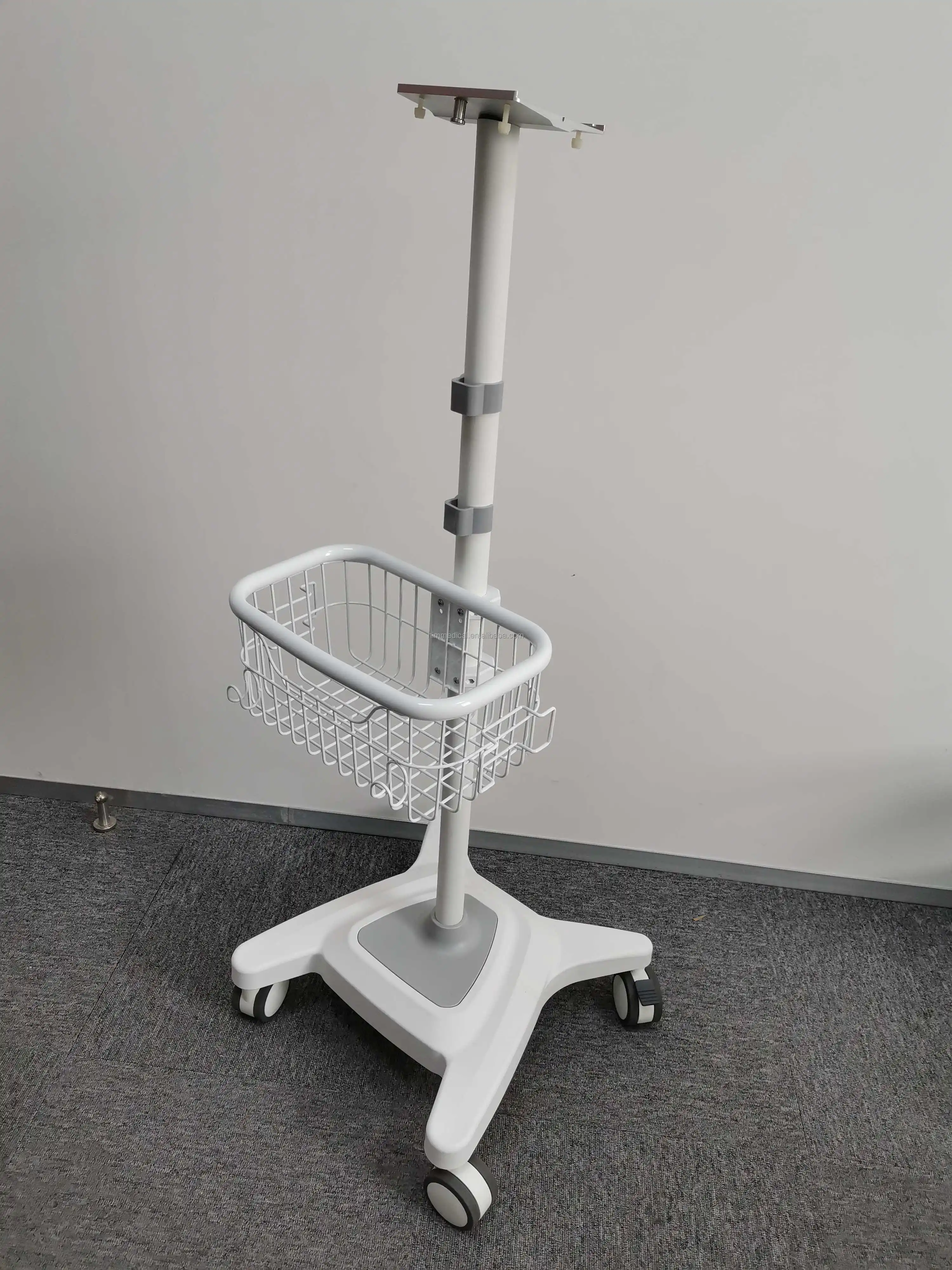 Low price patient monitor vital sign monitor roll stand medical trolley cart for welch allyn monitor